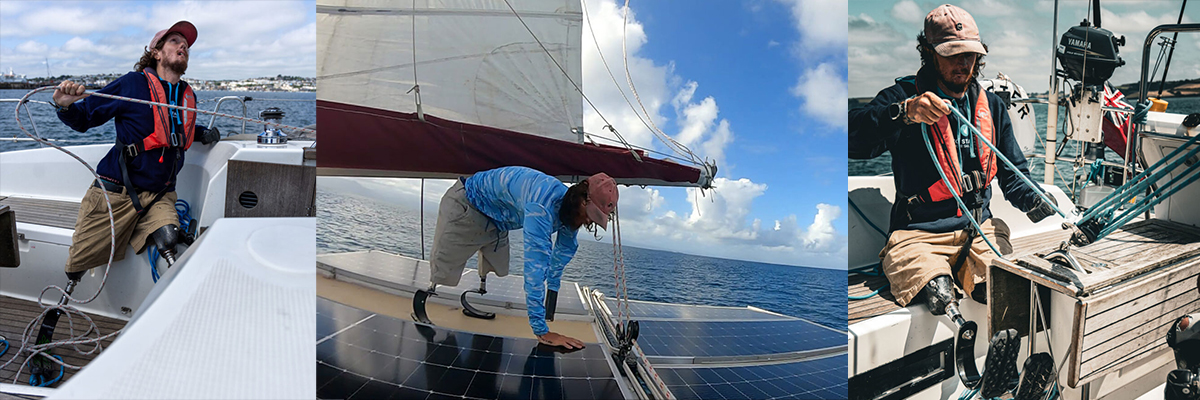 Triple amputee on a singlehanded voyage across the Pacific